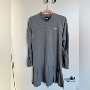 Stussy Grey Long Sleeve Tennis Dress